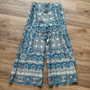 Anthropologie Wide Leg Cropped Pants